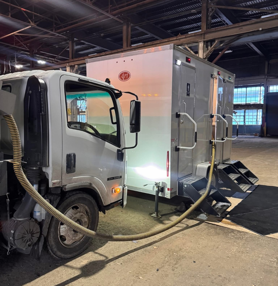 Service truck and trailer